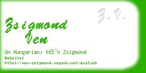 zsigmond ven business card